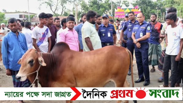 শেরপুরে কোরবানির পশুর হাট পরিদর্শন করেন পুলিশ সুপার আমিনুল ইসলাম