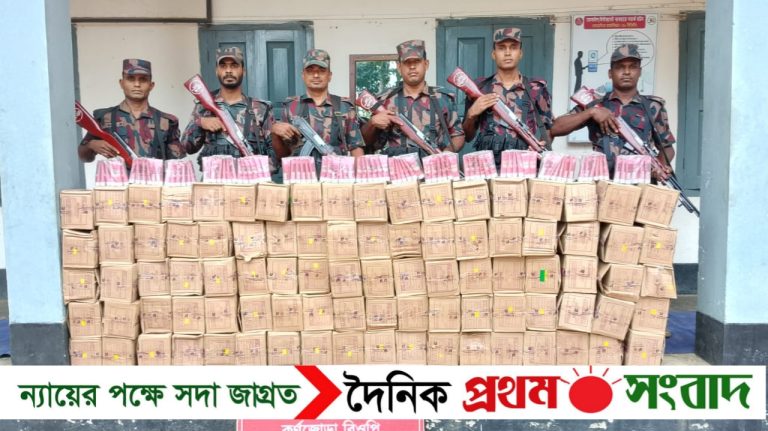 শ্রীবরদী সীমান্তে বিজিবির অভিযানে বিপুল পরিমাণ ভারতীয় ফেইস ওয়াশ আটক