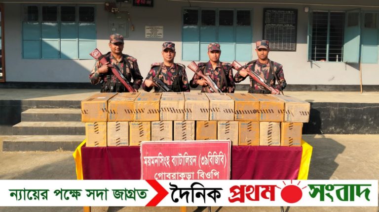 রাতভর বিজিবির অভিযানে সীমান্তে প্রায় ৭ লাখ টাকার ভারতীয় চোরাচালানি পণ্য জব্দ