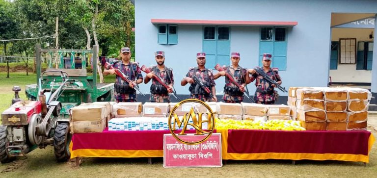 শেরপুর সীমান্তে ১৭ লাখ টাকার ভারতীয় কসমেটিকস জব্দ